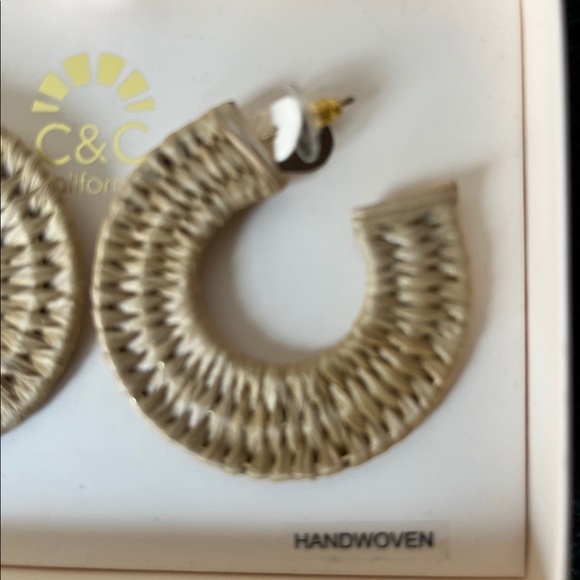 C&C California Handwoven Hoop Earrings - Picture 3 of 5